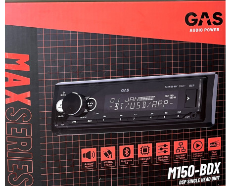 GAS MAX Car radio 1-DIN DAB, BT, AUX, USB, APP, DSP, Image 5