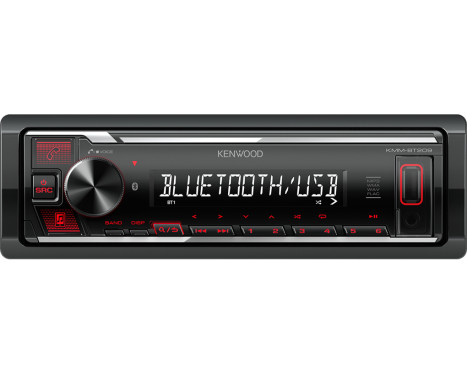 Kenwood KMM-BT209 Car Radio - USB/BT Red