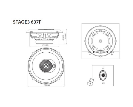 JBL Stage 3 637F 6.5'' (16cm) Speaker Set (without grille), Image 4