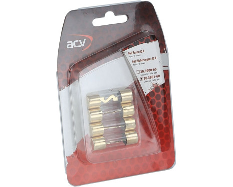 AGU fuse 60 Ampere (gold) 4 pieces in blister, Image 2