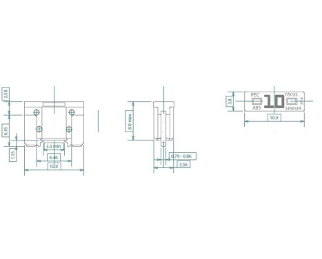 Mini Low Profile Blade Fuse, Image 2