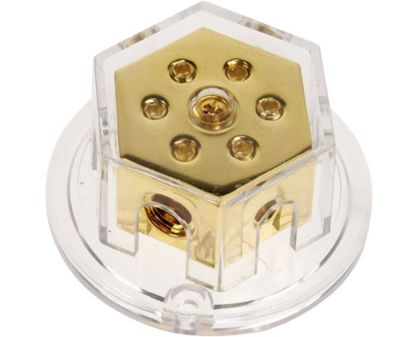 Power distribution block (gold) 2x50 mm² in / 4x20 mm²