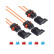Recoil ATC/ ATO fuse holder with cover 16AWG 1.5mm², 3x incl. 3x 10A & 3x 15A fuses