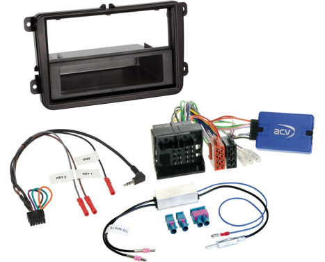 1-DIN Kit Volkswagen various vehicles Vehicles with box + SWI