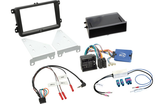1-DIN Kit VW/Seat/Skoda with compartment