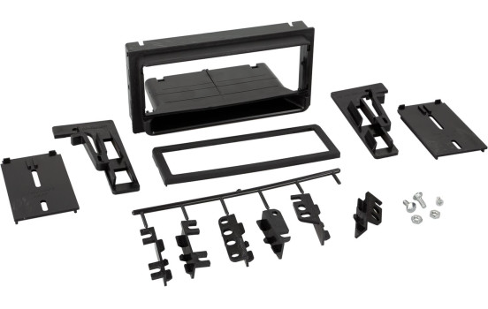 1-DIN Panel with storage tray.Chevrolet - Pontiac Color: Black