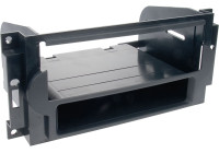 1-DIN Panel with storage tray. Chrysler - Jeep - Dodge Color: Black