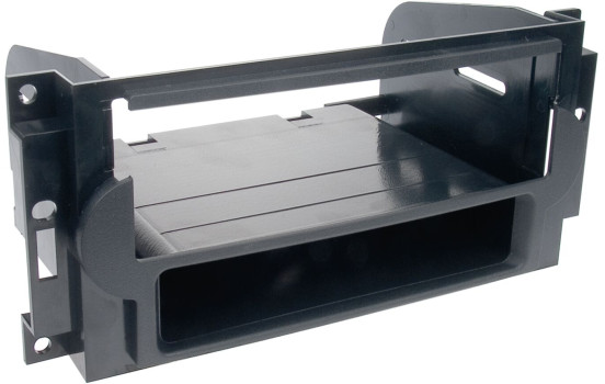 1-DIN Panel with storage tray. Chrysler - Jeep - Dodge Color: Black