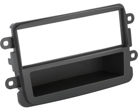 1-DIN Panel with storage tray. Dacia Dokker/ Duster/ Lodgy 2012-2019 Color: Dark gray