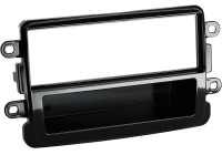 1-DIN Panel with storage tray. Dacia Dokker/ Duster/ Lodgy 2012-2019 Color: Piano Black