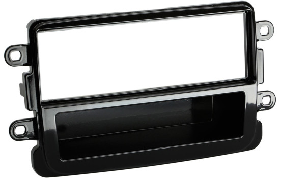 1-DIN Panel with storage tray. Dacia Dokker/ Duster/ Lodgy 2012-2019 Color: Piano Black