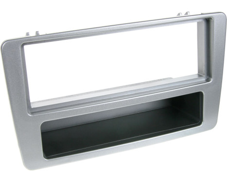 1-DIN Panel with storage tray. Honda Civic 2001-2003 Color: Silver