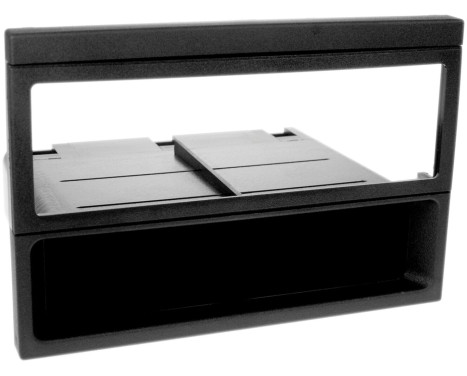1-DIN Panel with storage tray. Mazda MX-5 / 323 (F) / 626 Color: Black