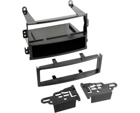 1-DIN Panel with storage tray. Nissan 350Z 2002-2005 Color: Black, Image 2