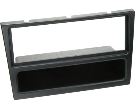 1-DIN Panel with storage tray. Opel - Renault - Suzuki Color: Black