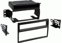 1-DIN radio panel with storage compartment Nissan Juke/Tiida/Versa black (METRA)