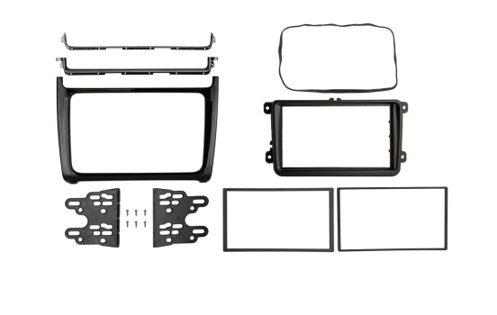 2-DIN frame Volkswagen Polo 2014-2017 Piano Black
