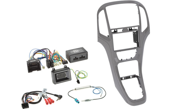 2-DIN Kit+ Radio adapter kit Opel Astra 2009-2016 Titanium Gray