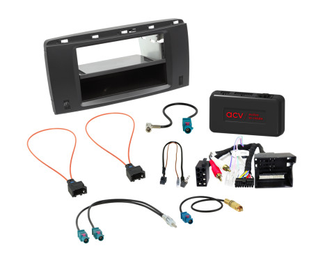 2-DIN Kit with Tray Mercedes Benz SWI/Analog/Antenna