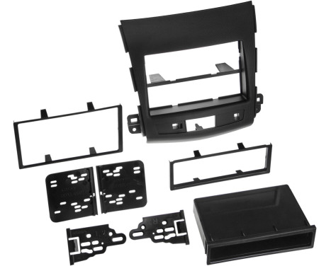 2-DIN Panel Citroën C-Cross - Peugeot 4007- Mitsubishi Outlander 2007-2012 - Color: Black