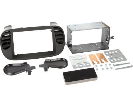 2-DIN Panel Fiat 500/ 500C 2007-2015 - Color: Black