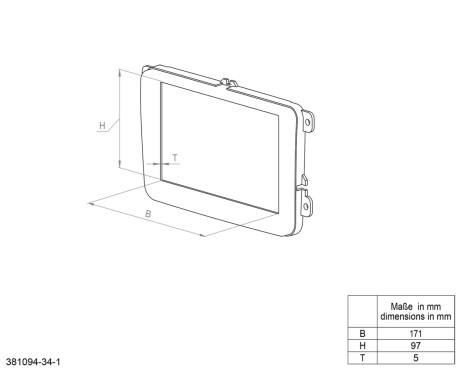 2-DIN Panel Fiat Doblò 2015-2022 - Color: Black, Image 2