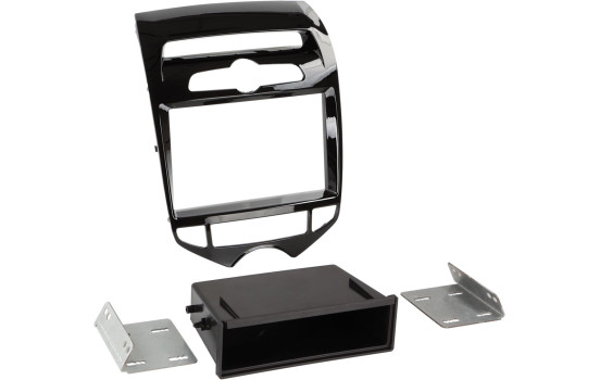 2-DIN Panel Hyundai ix20 with pocket and automatic climate control 2010-2017 - Color: piano black