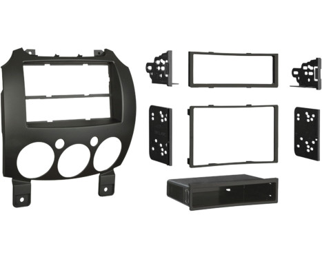 2-DIN Panel Mazda 2 - 2008-2015 Color: Black