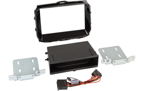 2-DIN panel Rubbertouch Inbay® Alfa Romeo Giulietta 2010-> Piano black