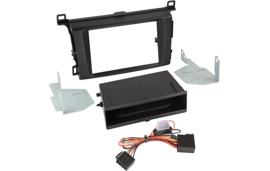 2-DIN Panel Rubbertouch Inbay® Toyota RAV4 2013-2018 Color: Rubbertouch Black