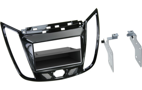 2-DIN Panel with compartment Ford C-Max / Kuga piano lacquer / black