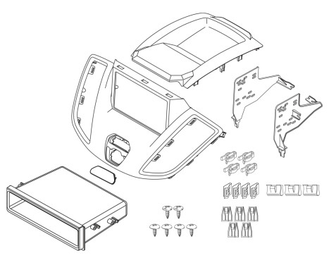 2-DIN Panel with compartment Ford Transit 2014-2019, Image 2