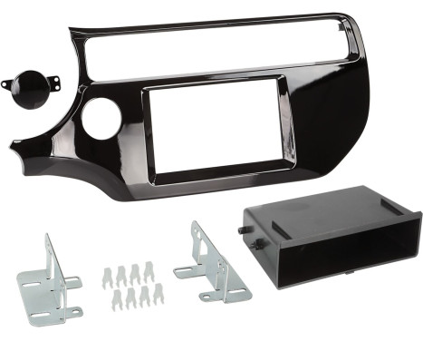 2-DIN Panel with pocket Kia Rio 2015-2019 Color: Piano Black