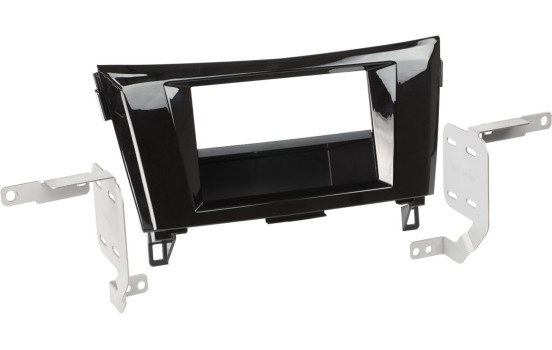 2-DIN Panel with pocket Nissan Qashqai/X-Trail 2014-2019 Color: Piano Black
