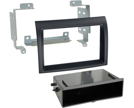 2-DIN Panel with storage compartment Fiat Ducato - Citroën Jumper - Peugeot Boxer - Color: Black