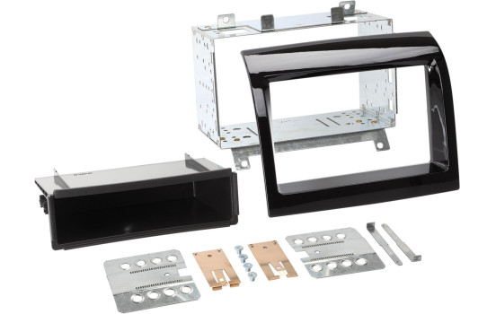 2-DIN Panel with storage compartment Fiat Ducato - Citroën Jumper - Peugeot Boxer - Color: Piano Black