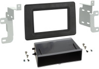 2-DIN Panel with storage compartment Nissan NV400 - Opel Movano - Renault Master - Color: Black