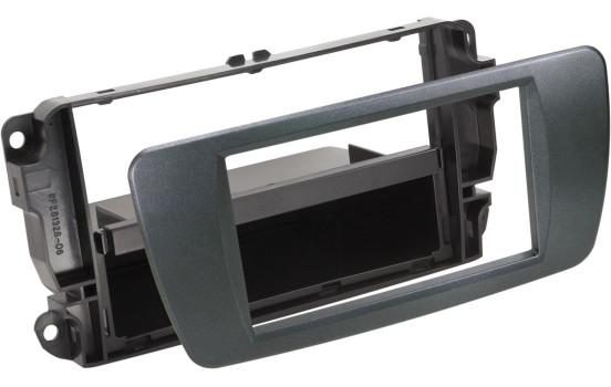 2-DIN Panel with storage compartment Seat Ibiza 2008-2017 - Color: Azabache Black
