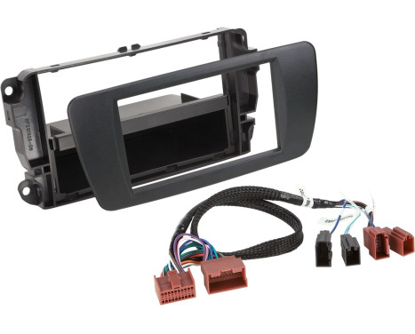 2-DIN Panel with storage compartment Seat Ibiza 6J facelift 2012-2016 nit black