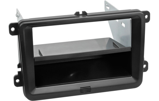 2-DIN Panel with storage compartment Seat - Skoda - Volkswagen - Color: Black