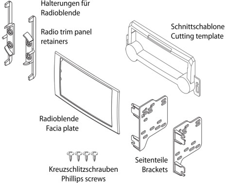2-DIN radio panel Chrysler/Dodge/Jeep various vehicles (METRA), Image 2