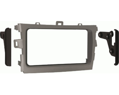 2-DIN Radio Panel Toyota Corolla/Verso (AR2) 2009-2018 (METRA) Silver
