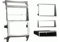 2-DIN radio panel with storage compartment Hyundai Veracruz/ix55 silver (METRA)