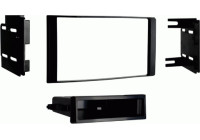 2-DIN radio panel with storage compartment Nissan Micra/Note/Versa black (METRA)