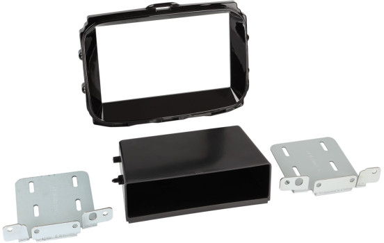 2-DIN Rubbertouch with pocket Alfa Romeo Giulietta 10/2010-> Piano Black