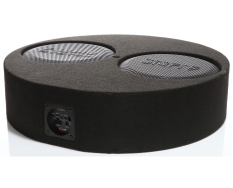 R-SERIES EVO ACTIVE SUBFRAME 14 liter round closed box with 2x R 10 FLAT EVO3-D4 + CO-220.1