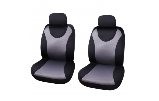 Seat cover set London 4-piece black / gray