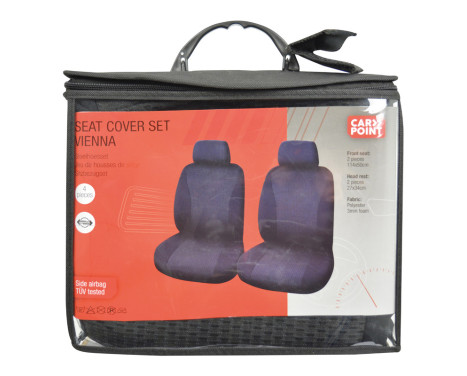 Seat cover set Vienna 4-piece black, Image 3