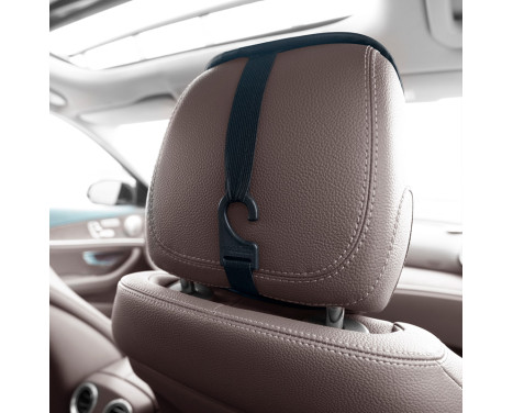 Universal Headrest Protector in Black Leather - 1 piece, Image 2