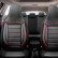 Universal Leather/Fabric CityBug Seat Cover Set Comfortline Black/Red - 9-piece, Thumbnail 2